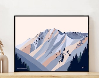 MT SUPERIOR, ALTA, Utah. Modern Mountain Wall Art Bridget Hall Design