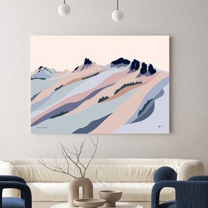Kirkwood Mountain Print: Modern Abstract Landscape Art