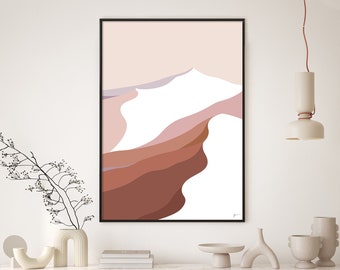 SUMMIT 1. Modern Mountain Art Print. FREE SHIPPING. Bridget Hall Design