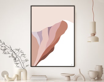 SUMMIT 2. Modern Mountain Art Print. FREE SHIPPING. Bridget Hall Design