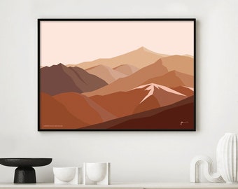CARDRONA VALLEY, Wanaka, Queenstown, New Zealand Art Print. Bridget Hall Design