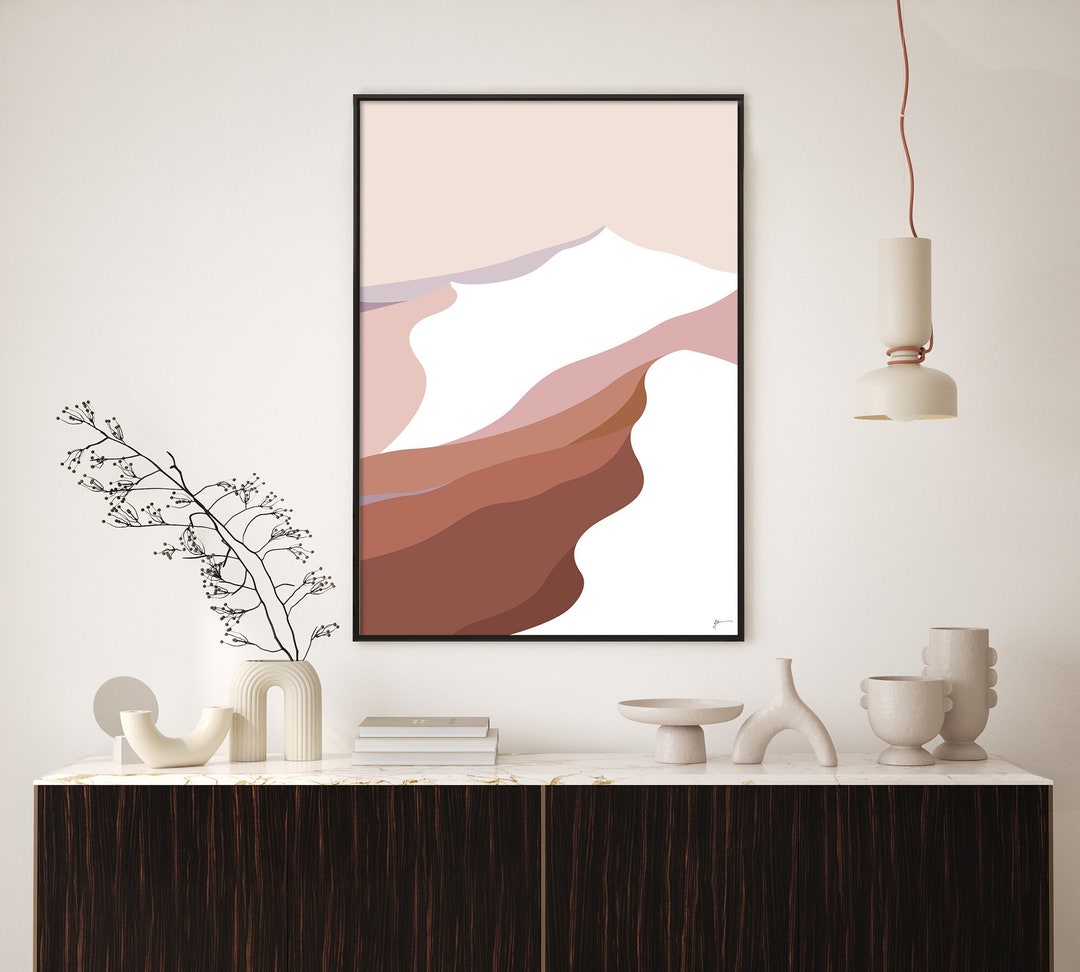 SUMMIT 1: Abstract Modern Mountain Art Print - Etsy