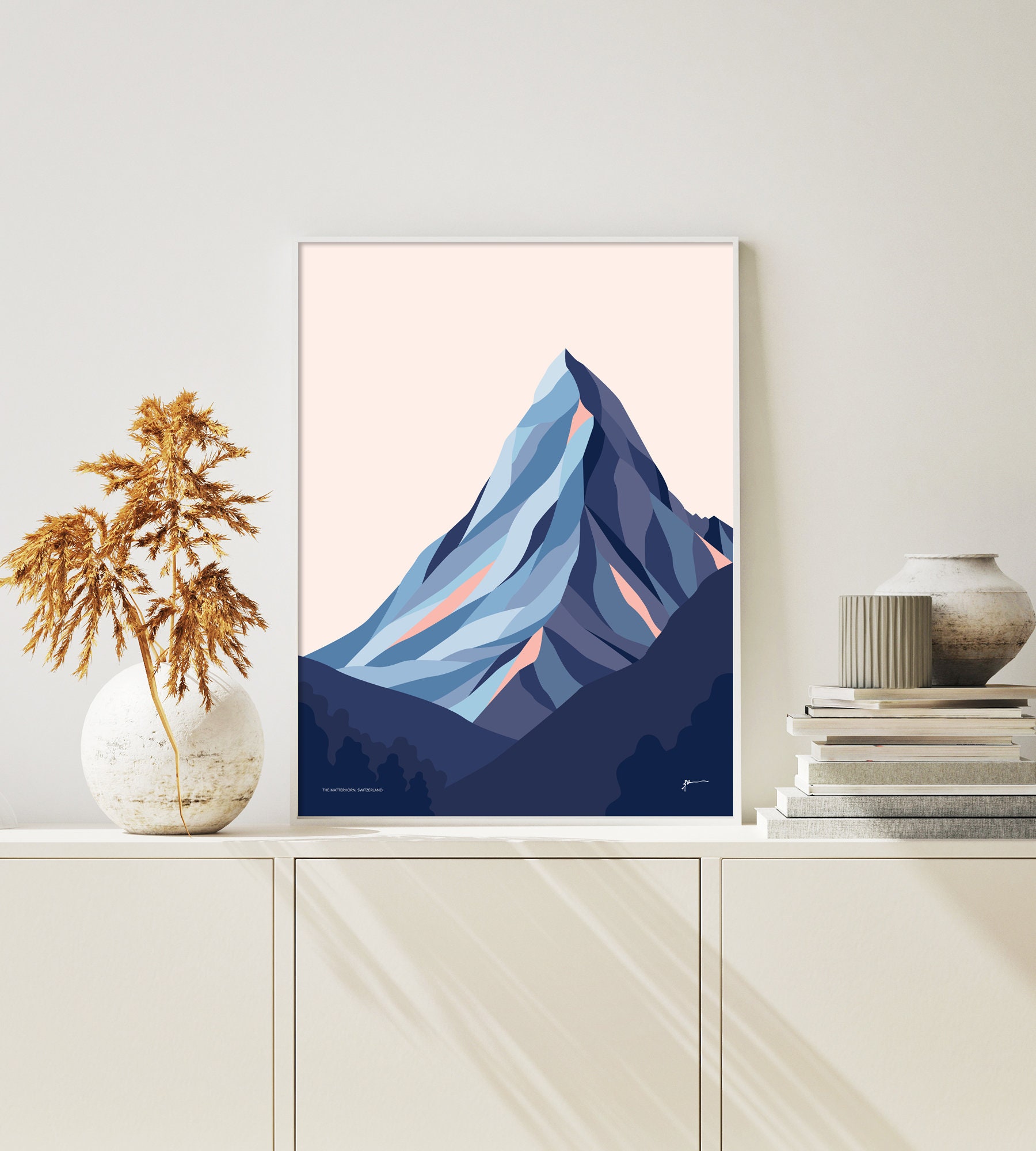 現代アートの「冬のマッターホルン」(3D painting） 現代アートの「冬のマッターホルン」(3D painting） - メルカリ