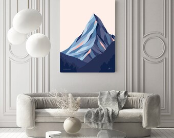 マッターホルン 火山 岩手山 山 3点セット 写真 景色 アート インテリア マッターホルン山のアートプリント：スイスの現代風景 - Etsy 日本