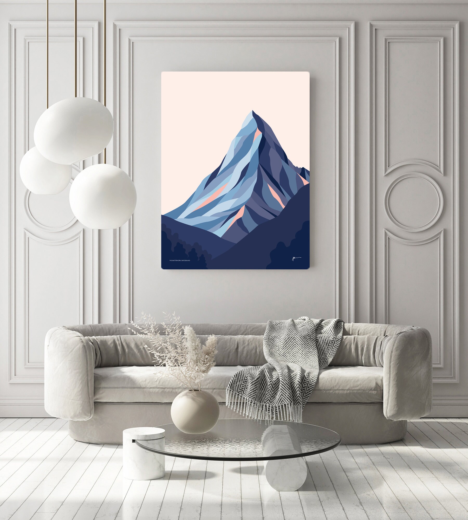 マッターホルン山のアートプリント：スイスの現代風景 - Etsy 日本