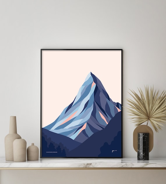 立体絵画の「冬のマッターホルン」 冬のマッターホルン🇨🇭 ゴルナーグラート鉄道と展望台 : スイス