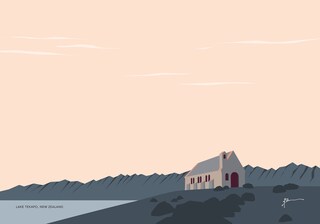 Quadro Su Tela "Chiesa Del Buon Pastore In Nuova Zelanda" - Stampa D'Arte 80x40 Cm, Poster Murale Per Soggiorno E Camera Da Letto
