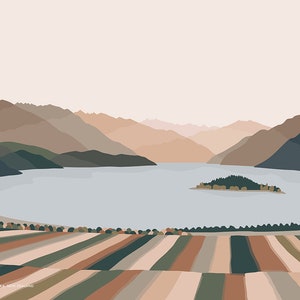 Rippon Vineyard Art Print main image 1