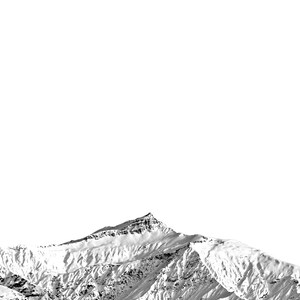 Black Peak Wanaka, New Zealand. Black and White Photographic Mountain Alpine Art Print. FREE WORLDWIDE SHIPPING. Bridget Hall Design image 2