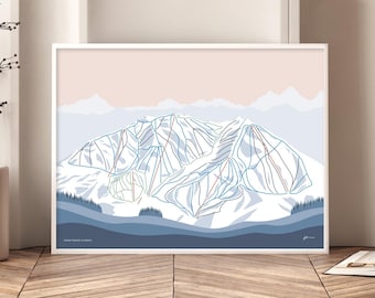 Grand Targhee Ski Resort Trail Map Art Print