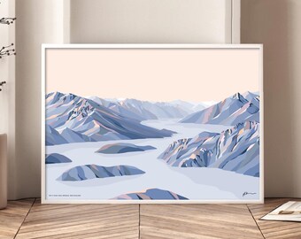 Roy's Peak View, Lake Wānaka, New Zealand Mountain Art Print