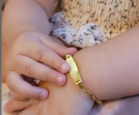Buy Infant Baby Bracelet, Rose Gold Filled Heart Bracelet, 14K Initial  Charm Bracelet, Child Initial Bracelet, Letter Bracelet, Baptism Gift  Online in India - Etsy