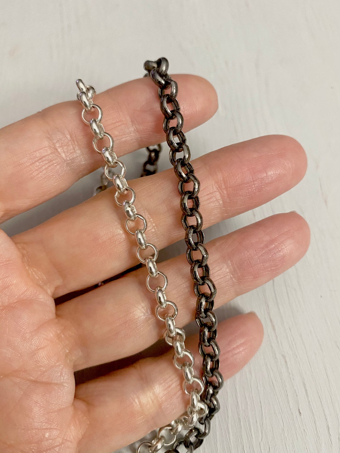 Catena A Palline Placcata Oro 22K: Collana Regolabile In Argento Sterling Fatta A Mano - Italia - Foto 3