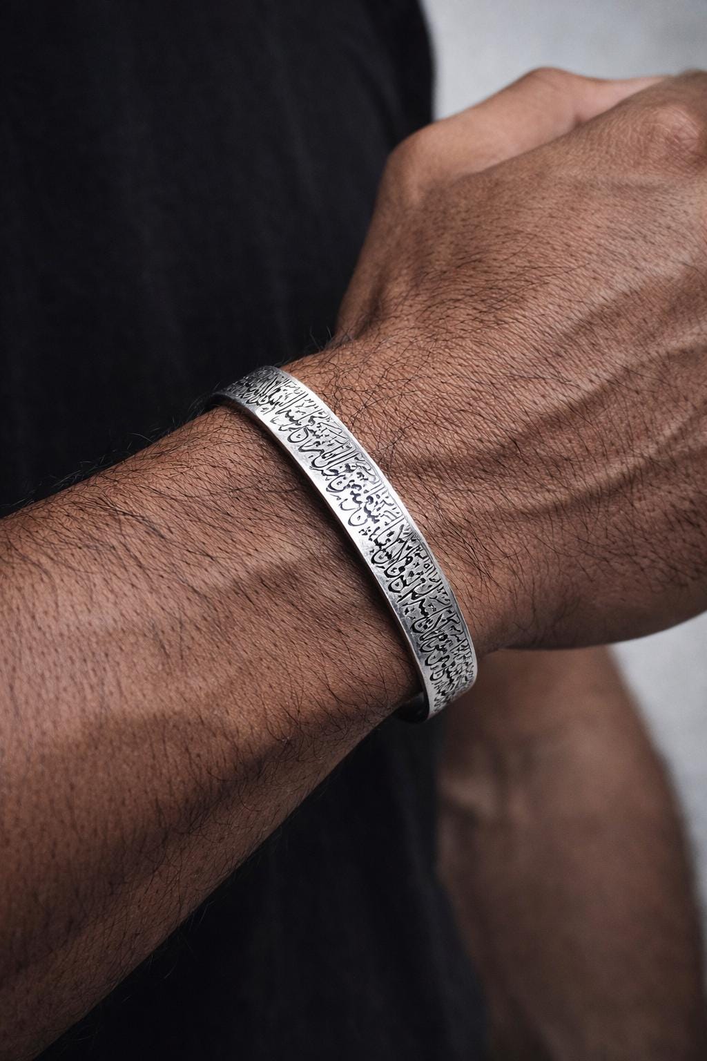 Ayat Al-kursi Cuff Bangle: 925 Sterling Silver Islamic Jewelry - Etsy