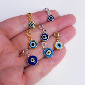 925 Sterling Silver Evileye Charm, Blue Murano Evil Eye. Good Luck and Protection Charm
