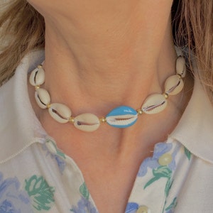 Caurie Shell Choker Necklace, Cowrie Shell Choker, Mermaid Choker, Boho, Natural Shell Choker, Beach Accesories, Summer Necklace