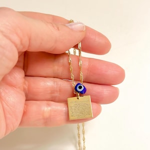 Handmade Sterling Silver Ayat al-Kursi Dua Necklace