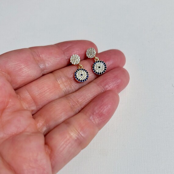 イーブルアイ スタッドピアス 925スターリングシルバー ムーンストーンイヤリング 14Kゴールドメッキ 誕生日プレゼント イーブルアイジュ　並行輸入 ラウンド ブルー イーブルアイ スタッドピアス 925スターリング