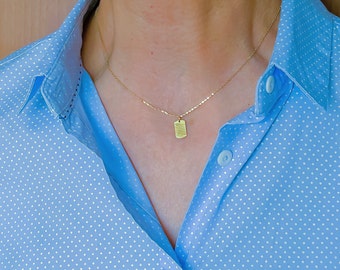Collana con ciondolo Ayatul Kursi in oro 14K: regalo di gioielli islamici