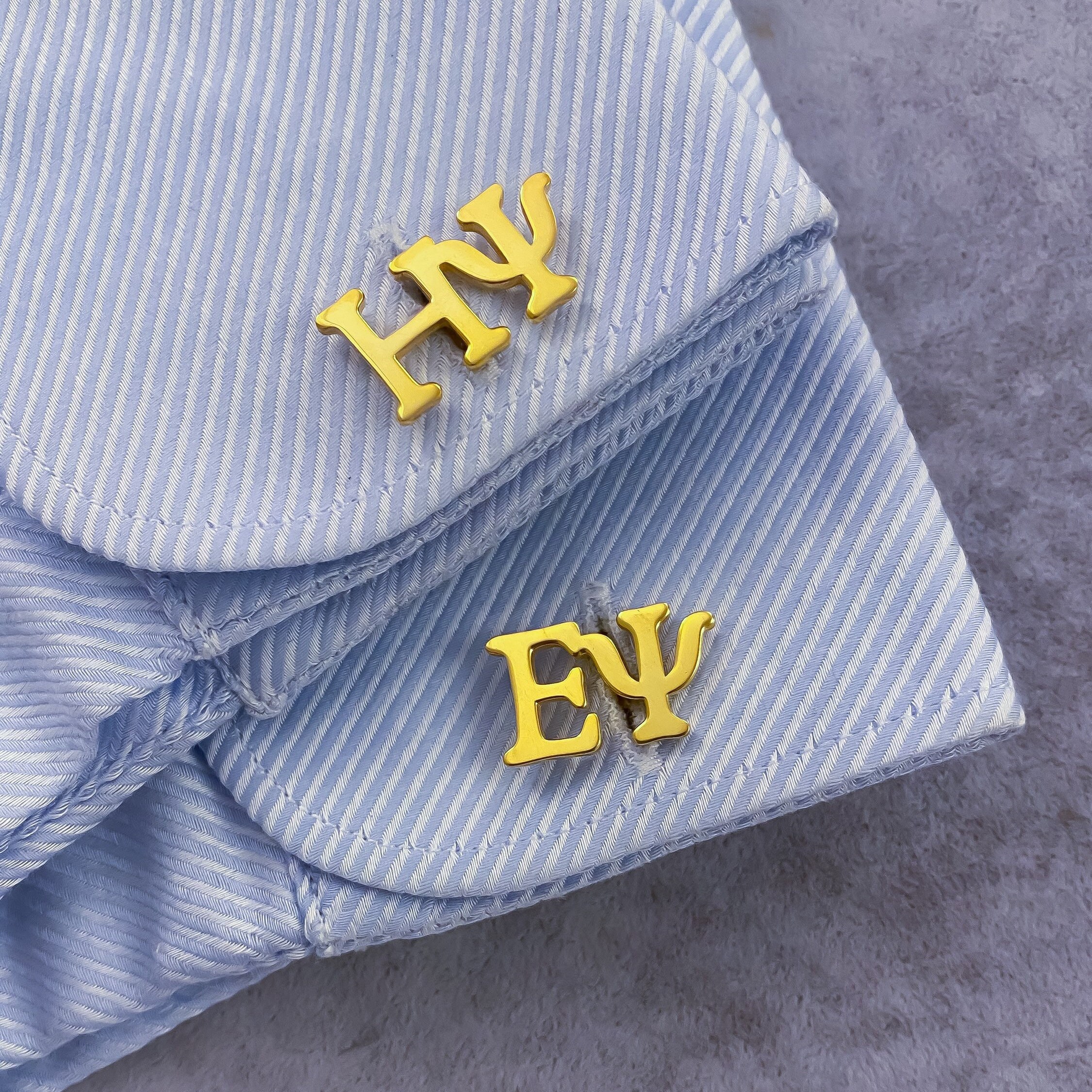 thumbnail image 2 of Kappa Sigma Fraternity Tie Clip - Brass Bar With Greek Letters 2 of 10