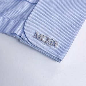 Abotoaduras com iniciais personalizadas, abotoaduras de casamento personalizadas, abotoaduras de data de casamento do noivo, abotoaduras de letras, presente de dia dos pais, melhor presente para ele