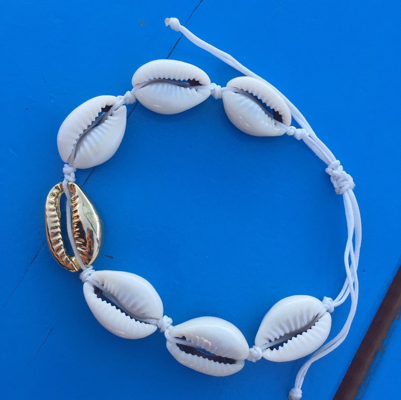 Cowrie Shell Anklets, Mermaid Ankle Bracelet, Nautical, Natural Shell Anklets, Beach Anklets image 2