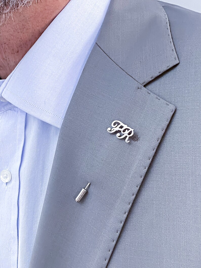 Personalized Initial Lapel Pin Personalized Name Pin Suit Etsy