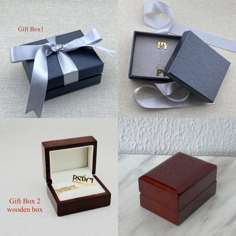 Cufflink Set for Him Personalized Name Cufflinks Groomsman Etsy