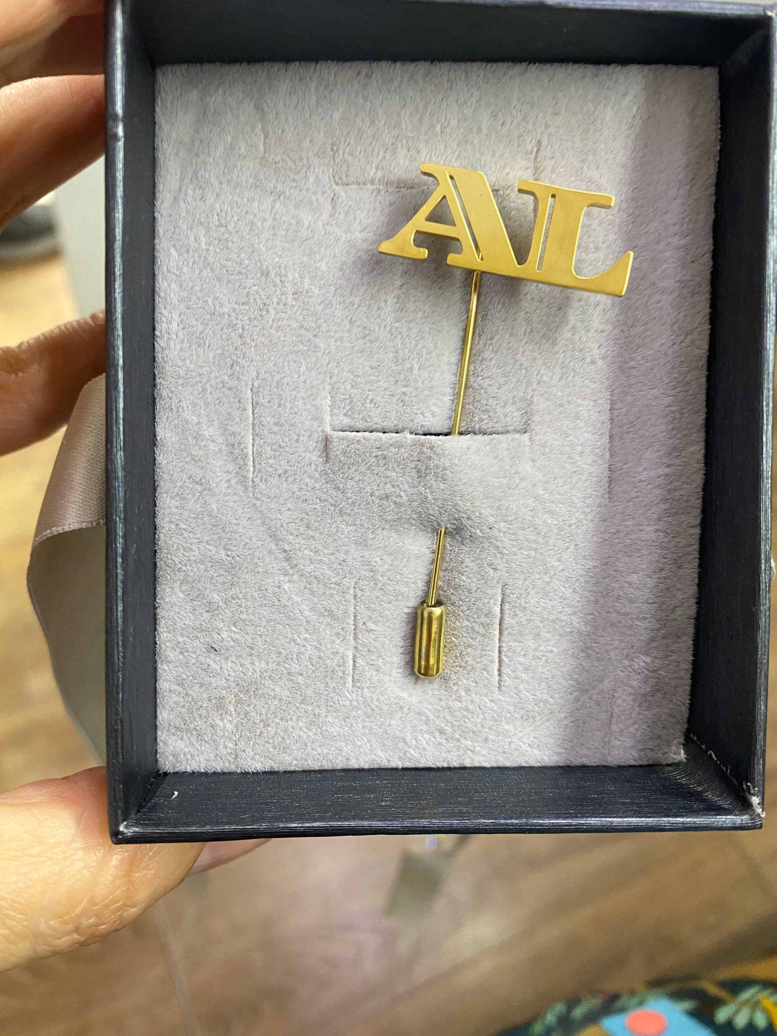 Personalized Initial Lapel Pin Personalized Name Pin Suit Etsy