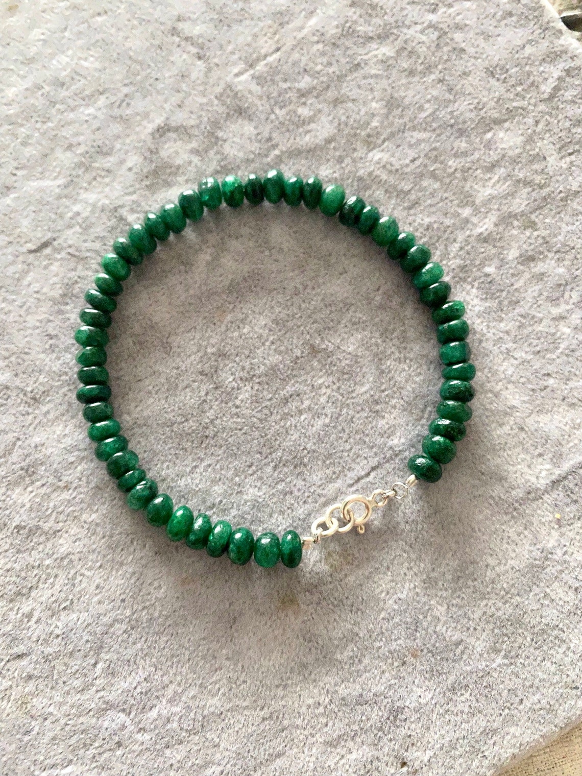 Raw Emerald Jewelry Raw Emerald Bracelet Genuine Gemstone - Etsy