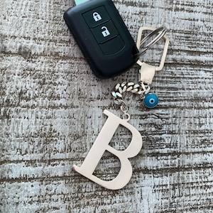 İnitial Keychain,Letter Keycahin, Men and Woman Accessory, Monogram keychain