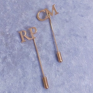 Pin de solapa con inicial personalizado, pin de traje con nombre personalizado, pin de solapa de boda, pin de solapa personalizado para hombre, pin de solapa personalizado
