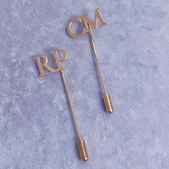 Personalized Initial Lapel Pin Personalilzed Name Pin Suit