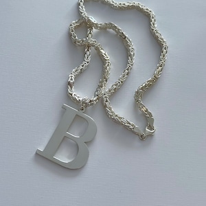 Collar colgante personalizado, collar de cadena King Link, plata de ley 925