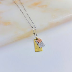 Rectangle three some prayer necklace, ant Prayer Muslim Islam Arabic Pendant, Islamic Arab Quran Protection, Islamic Gift