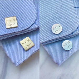 Gemelos de escritura a mano personalizados para el novio, regalo de aniversario para el marido, regalo de boda para el novio Gemelos de escritura a mano de plata de ley 925,