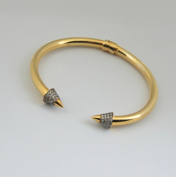 Spike Bangle Bracelet Spike Jewelry Cubic Zirconia | Etsy