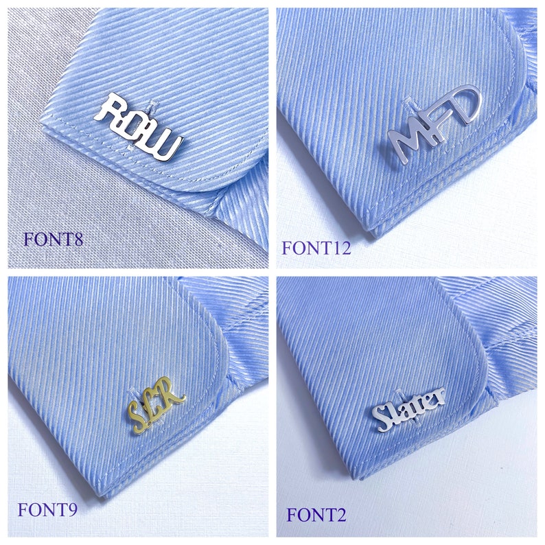 Cufflink Set for Him Personalized Name Cufflinks Groomsman Etsy