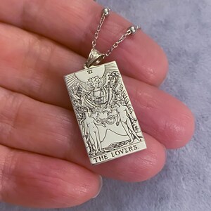 Tarot ketting, Tarot Kaart Ketting, Rider Waite Tarot, Tarot Deck, 925 Sterling Zilveren Waarzeggerij