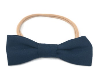 Navy Blue Bow, Navy Blue Headband, Navy Blue Hair Clip, Navy Blue Baby Bow, Navy Blue Baby Headband, Toddler Hair Clip, Alligator Clip,