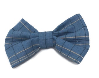 BowTie Plaid, Blue Plaid Bow Tie, Baby Bow Tie, Plaid Bow Tie, Adult Bow Tie, Toddler Bow Tie, Wedding Bow Tie, Cute Baby Bow Tie, Alligator