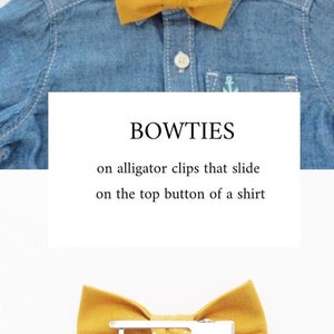 Baby Bow Tie, Yellow Bow Tie, Mustard Bow Tie, Adult Bow Tie, Wedding Bow Tie, Mustard Yellow Bow Tie, Bow Tie with Clip, Brody Bow Tie image 6