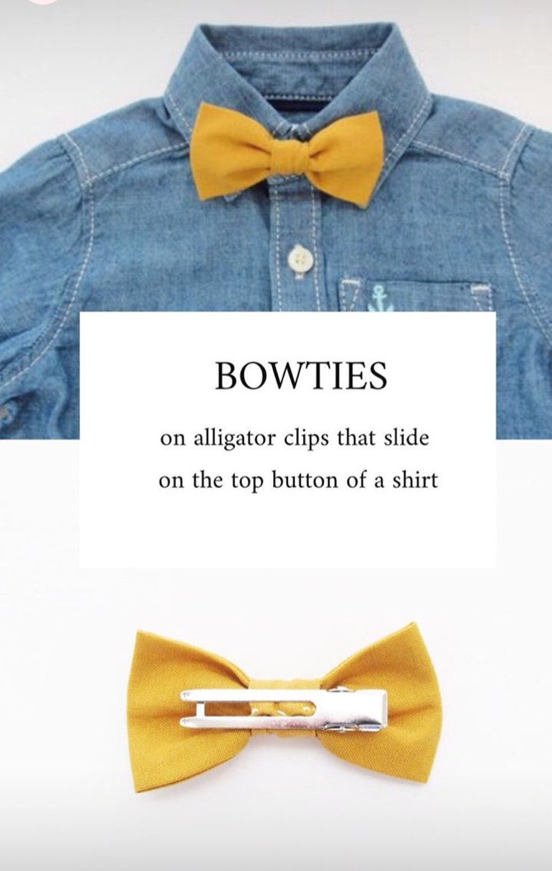 Baby Bow Tie, Yellow Bow Tie, Mustard Bow Tie, Adult Bow Tie, Wedding Bow Tie, Mustard Yellow Bow Tie, Bow Tie with Clip, Brody Bow Tie image 6