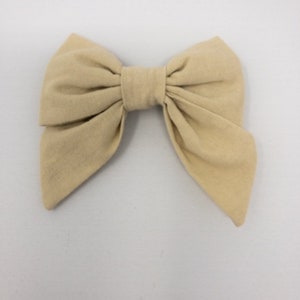 Sailor Bow, Beige Bow, Beige Baby Bow, Beige Baby Girl Bow, Tan Baby Bow, Tan Bow, Tan Baby Girl Bow, Neutral Baby Bow, Neutral Bow, image 4