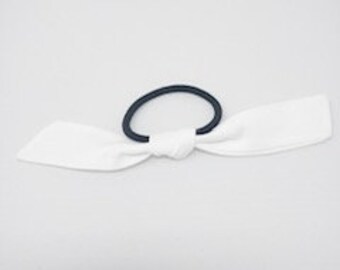 HAIR TIE//White Hair Tie, Pony Tail holder, Adult Hair Tie, Mommy and Me, Hair Tie