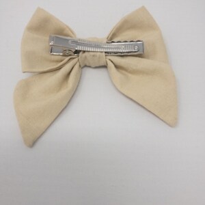 Sailor Bow, Beige Bow, Beige Baby Bow, Beige Baby Girl Bow, Tan Baby Bow, Tan Bow, Tan Baby Girl Bow, Neutral Baby Bow, Neutral Bow, image 5