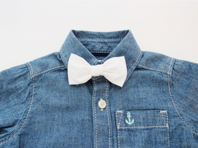 White Bow Tie, White Baby Bow Tie, Bow Tie Boy, Baby Bow Tie, Baby White Bow Tie, Toddler Bow Tie, Baby Blessing Bow Tie, Baby Boy Bow Tie image 1