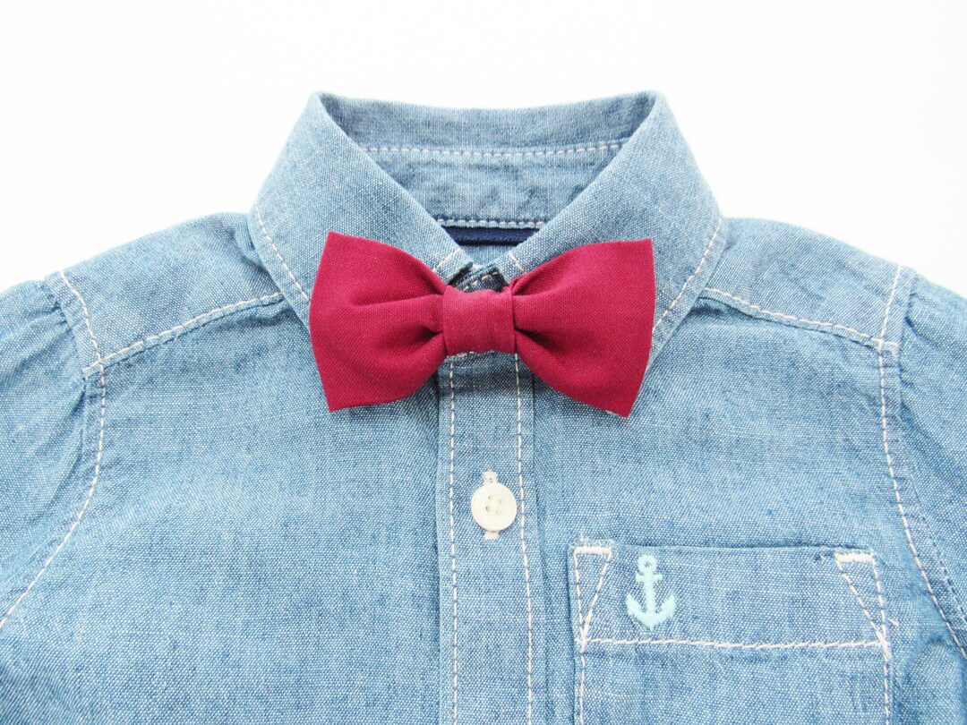 Bow Tie Baby Newborn Bow Tie Baby Boy Bow Tie Burgundy Bow Etsy