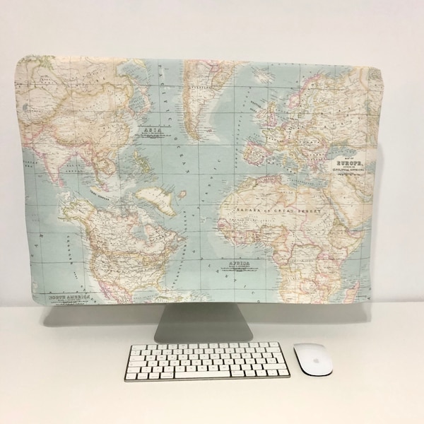 Funda mapamundi para pantalla para iMAC 27, 21,5 funda para pantalla de Apple