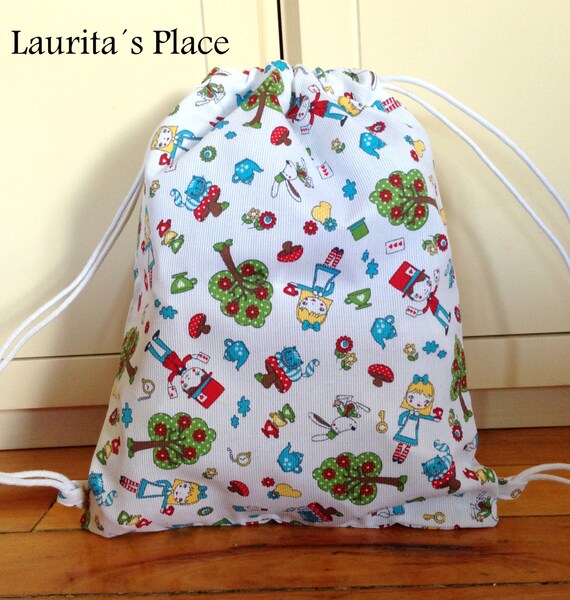 Baby backpack Snac Bag Alice in Wonderland. Garment bag. Etsy
